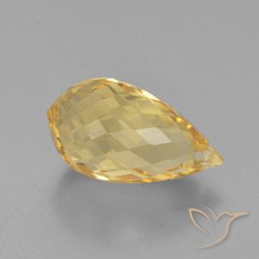 Citrino naturale dorato da 6,00 ct, briolette, VVS-VS