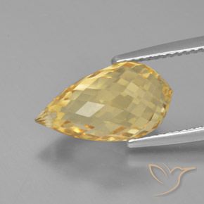 Citrino naturale dorato da 6,00 ct, briolette, VVS-VS