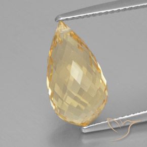 5.84ct Naturale Oro medio Citrino, Taglio briolette, VVS-VS