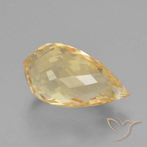 Citrino Oro medio naturale da 5.84 ct, Taglio briolette, VVS-VS