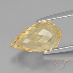 Citrino Oro medio naturale da 5.84 ct, Taglio briolette, VVS-VS