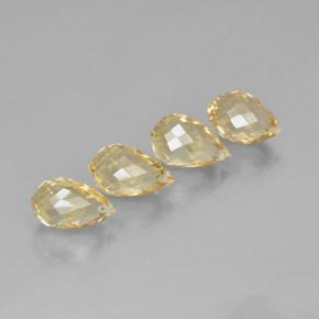 Citrino naturale dorato da 11,52 ct, briolette, VVS