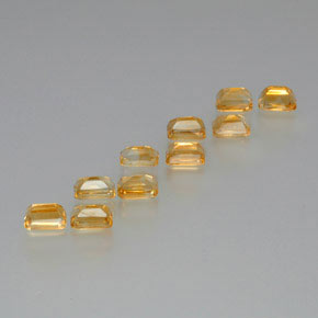 Citrino naturale dorato da 6,74 ct, taglio smeraldo, VS