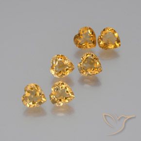 6.32ctw Naturale Arancio-Oro Citrino, Cuore, VVS-VS