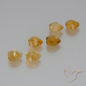 Gemme di Citrino Arancio-Oro naturale da 6.32 ct, Cuore, VVS-VS