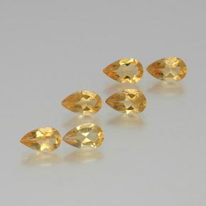 Citrino naturale dorato da 4,46 ct, taglio a pera, VS