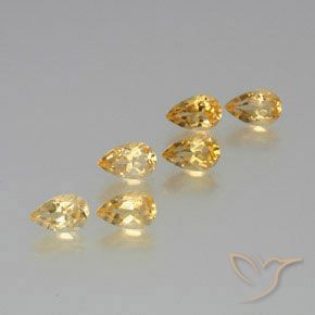 5.31ctw Naturale Dorato Citrino, Forma a pera, VS