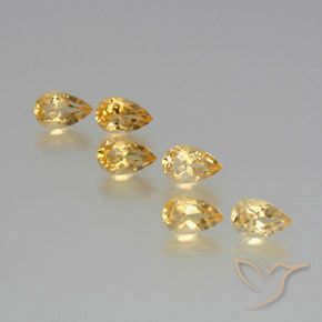 Gemme di Citrino Dorato naturale da 5.31 ct, Forma a pera, VS