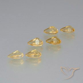 Gemme di Citrino Dorato naturale da 5.31 ct, Forma a pera, VS