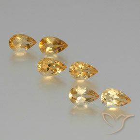 Gemme di Citrino Dorato naturale da 5.03 ct, Forma a pera, VS