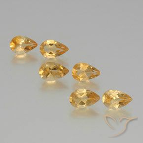 Gemme di Citrino Dorato chiaro naturale da 4.37 ct, Forma a pera, VS