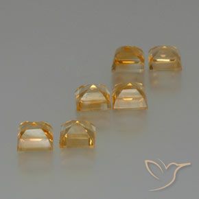 Gemme di Citrino Arancio Medio naturale da 7.47 ct, Quadrato, VS