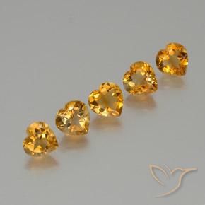 5.22ctw Naturale Arancio intenso-OroG Citrino, Cuore, VS