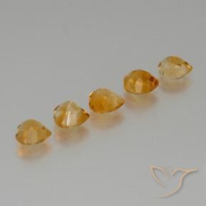 Gemme di Citrino Arancio intenso-OroG naturale da 5.22 ct, Cuore, VS