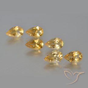 4.82ctw Naturale Arancio-Oro Citrino, Forma a pera, VS
