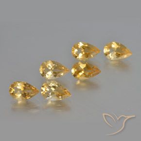 Gemme di Citrino Arancio-Oro naturale da 4.82 ct, Forma a pera, VS