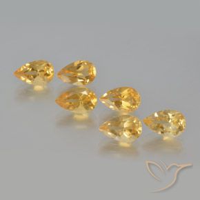 5.14ctw Naturale Arancio-Oro Citrino, Forma a pera, VS