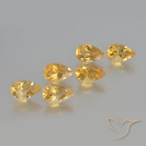 Gemme di Citrino Arancio-Oro naturale da 5.14 ct, Forma a pera, VS