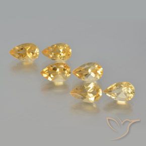 5.40ctw Naturale Oro medio Citrino, Forma a pera, VS