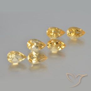 Gemme di Citrino Oro medio naturale da 5.40 ct, Forma a pera, VS