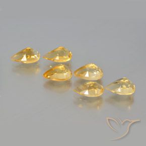 Gemme di Citrino Oro medio naturale da 5.40 ct, Forma a pera, VS