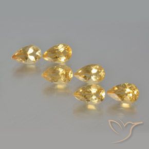 5.02ctw Naturale Oro medio Citrino, Forma a pera, VS