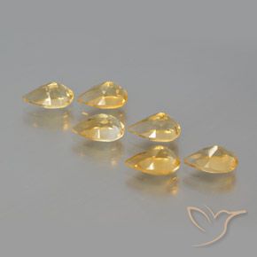 Gemme di Citrino Oro naturale da 4.79 ct, Forma a pera, VS