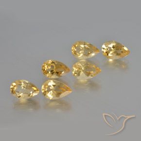 Gemme di Citrino Dorato naturale da 4.99 ct, Forma a pera, VVS-VS