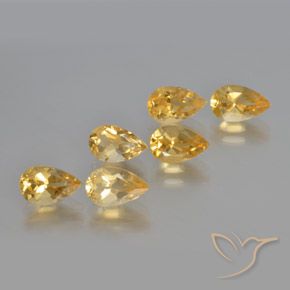 Gemme di Citrino Dorato naturale da 5.18 ct, Forma a pera, VS