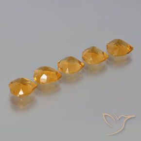 Gemme di Citrino Arancio-Oro naturale da 4.82 ct, Cuore, VS
