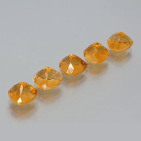 Citrino naturale dorato da 6,11 ct, a forma di cuore, VS