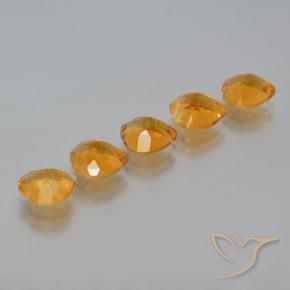 Gemme di Citrino Arancio Scuro-Oro naturale da 4.92 ct, Cuore, VS