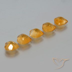 Gemme di Citrino Arancione-Oro medio naturale da 5.06 ct, Cuore, VS