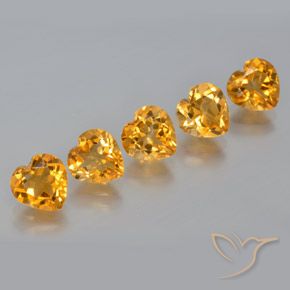 5.61ctw Naturale Arancio intenso-OroG Citrino, Cuore, VS