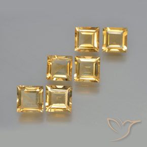 Gemme di Citrino Dorato naturale da 5.81 ct, Quadrato, VS