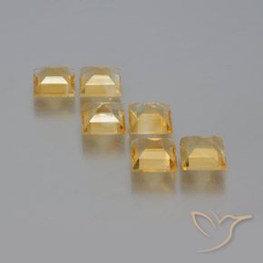 Gemme di Citrino Dorato naturale da 5.81 ct, Quadrato, VS