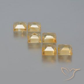 Gemme di Citrino Arancio dorato naturale da 5.81 ct, Quadrato, VS