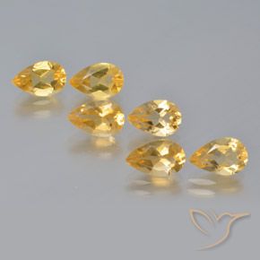 4.35ctw Naturale Oro medio Citrino, Forma a pera, VS