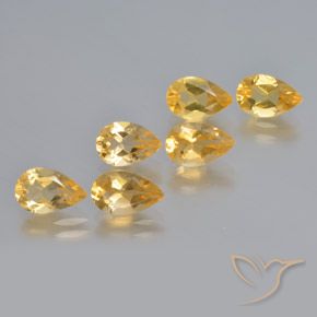 Gemme di Citrino Oro medio naturale da 4.35 ct, Forma a pera, VS