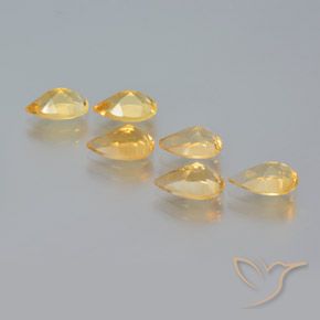 Gemme di Citrino Oro medio naturale da 4.35 ct, Forma a pera, VS