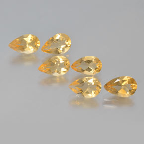 Citrino naturale dorato da 4,19 ct, taglio a pera, VS