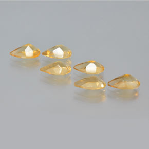 Citrino naturale dorato da 4,19 ct, taglio a pera, VS