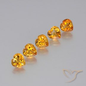 6.00ctw Naturale Oro Citrino, Cuore, VS