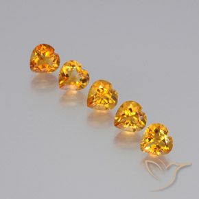 Gemme di Citrino Oro naturale da 6.00 ct, Cuore, VS
