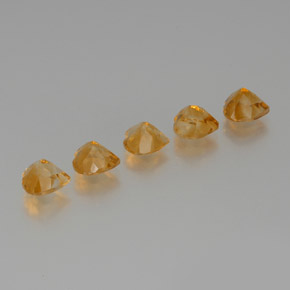 Citrino naturale dorato da 5,38 ct, a forma di cuore, VS
