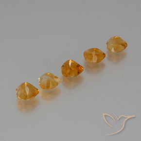 Gemme di Citrino Arancione scuro naturale da 5.71 ct, Cuore, VS