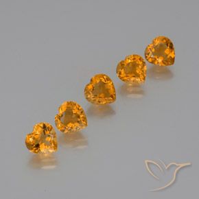 5.48ctw Naturale Arancio intenso-OroG Citrino, Cuore, VS