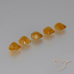 Gemme di Citrino Arancio intenso-OroG naturale da 5.48 ct, Cuore, VS