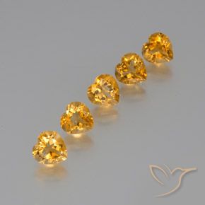 5.77ctw Naturale Arancio intenso-OroG Citrino, Cuore, VS