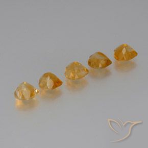 Gemme di Citrino Arancio intenso-OroG naturale da 5.77 ct, Cuore, VS